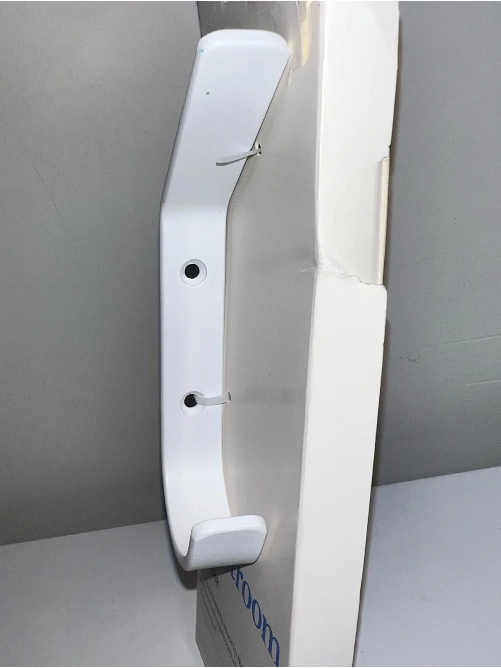 Matte White Metal Hook for Wall or Door